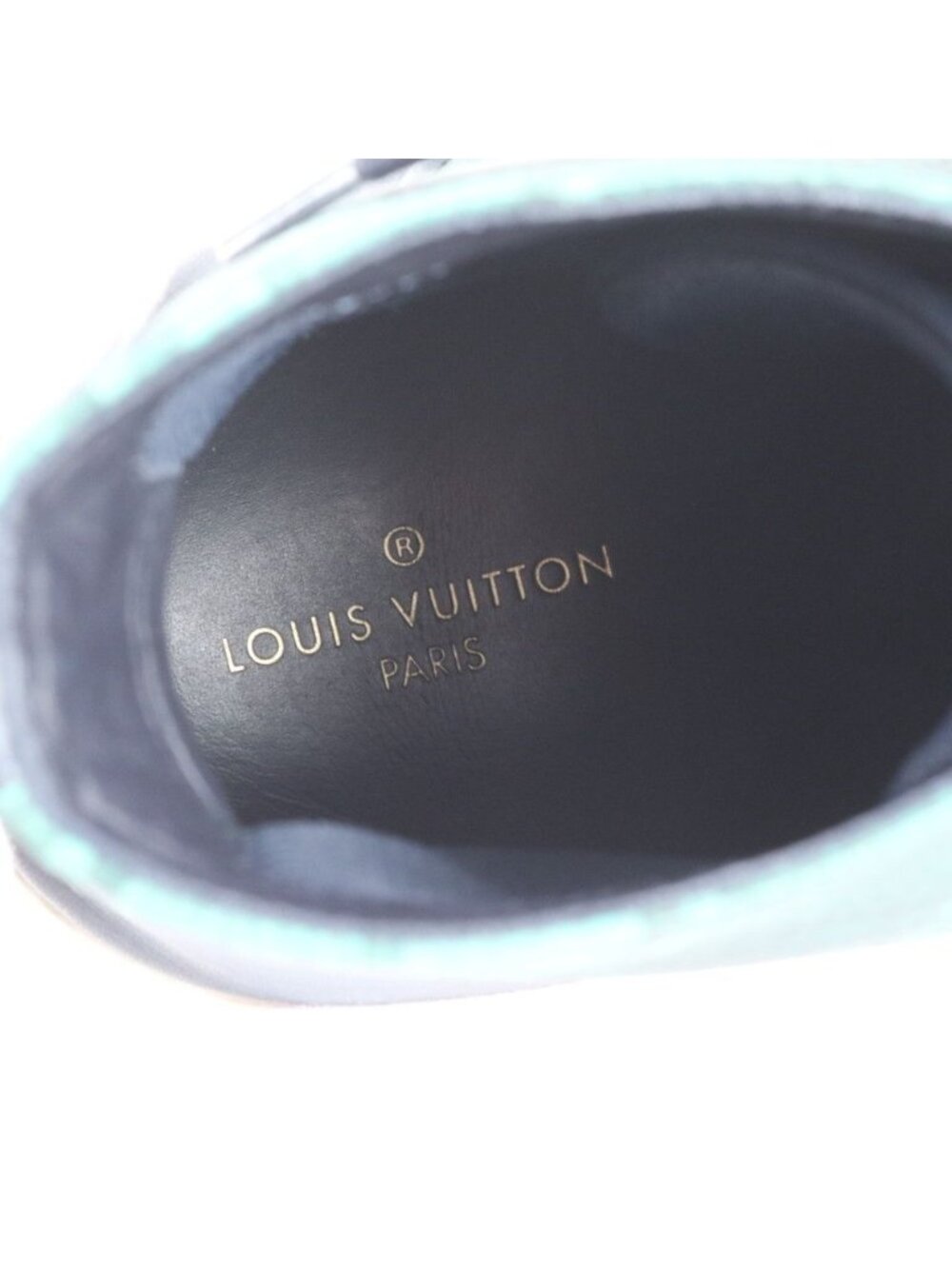 Louis Vuitton Check Tattoo Line 10 Leather High Cut Sneakers Lace Up Shoes Rbe - Picture 8 of 10